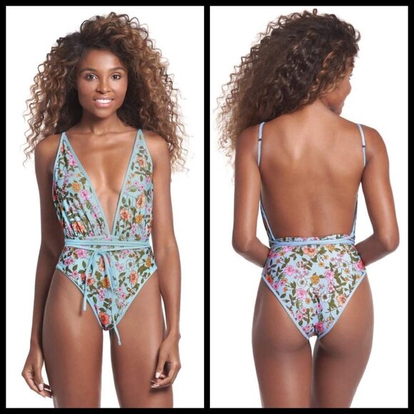 MAAJI Smooth Skies Safary Reversible Convertible Strap One-Piece Swimsuit S NWT - Picture 2 of 16